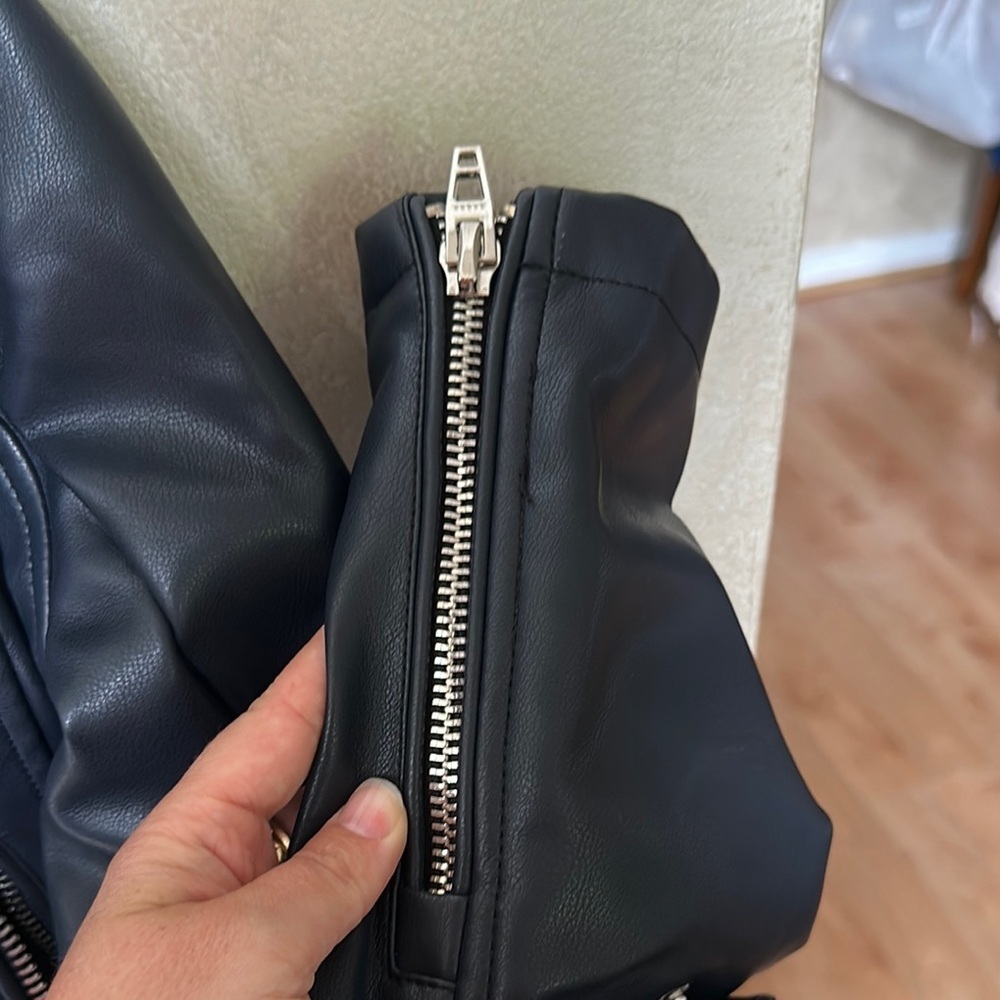 NWT. Blank NYC Midnight Faux Leather Moto Jacket sz xs - Picture 8 of 11